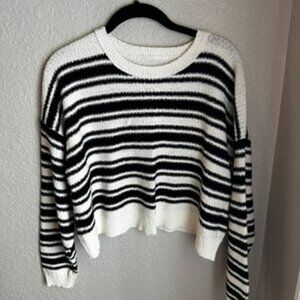 Pilcro striped cropped sweater